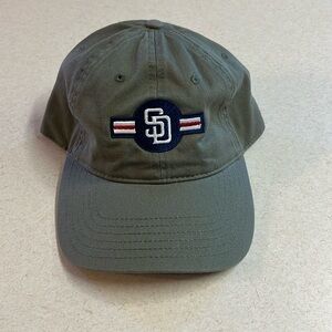 Otto Army Green Baseball Cap Hat Adjustable Back San Diego Logo